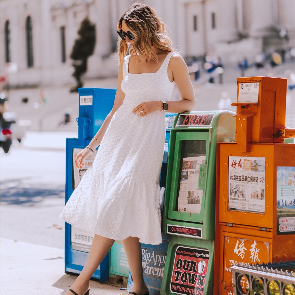 White Summer Midi Dress
